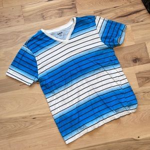 Blue and white ombré Carbon Tshirt sz Large